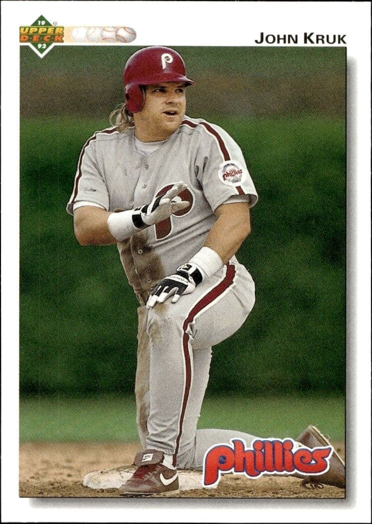 1992 Upper-Deck Low Number John Kruk #326 trading card