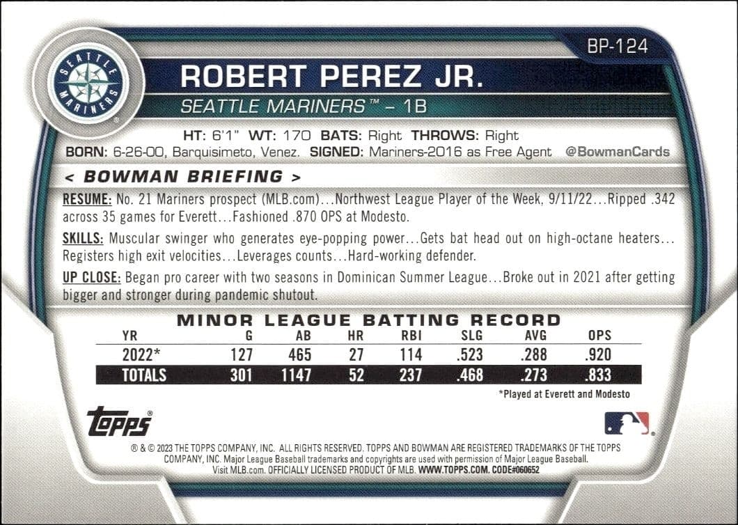 Robert Perez Jr. - Back