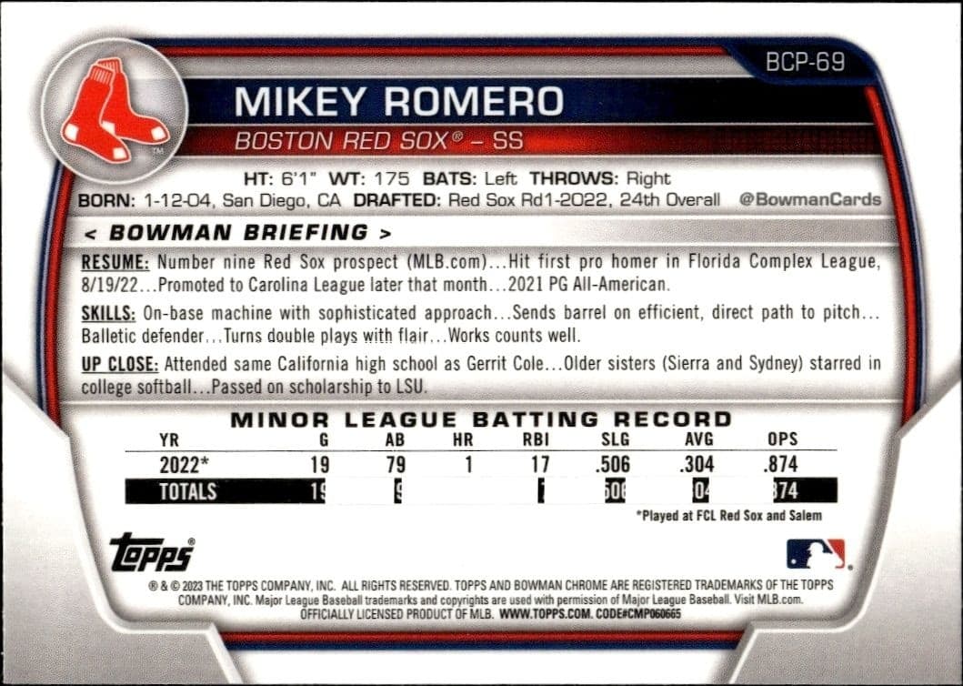 Mikey Romero - Back