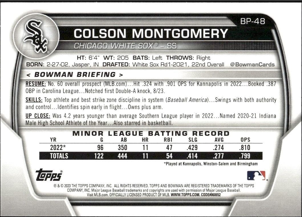 Colson Montgomery - Back