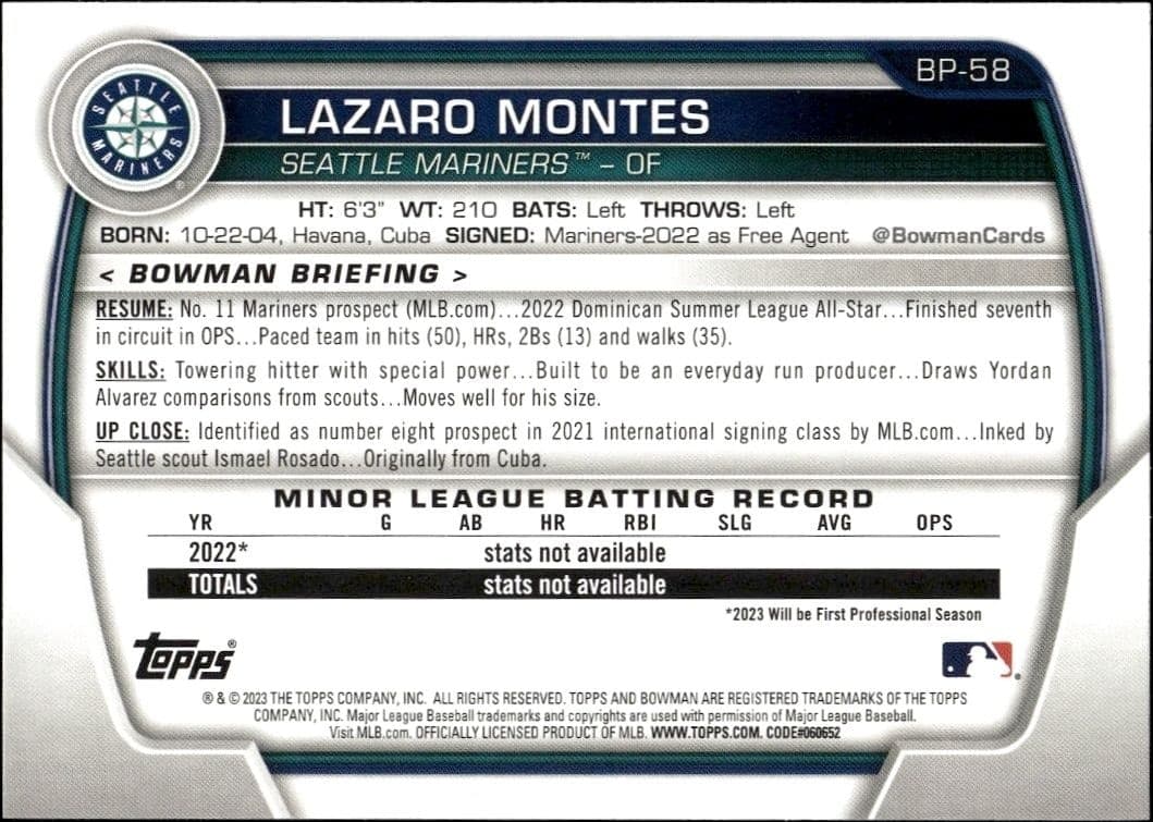 Lazaro Montes - Back