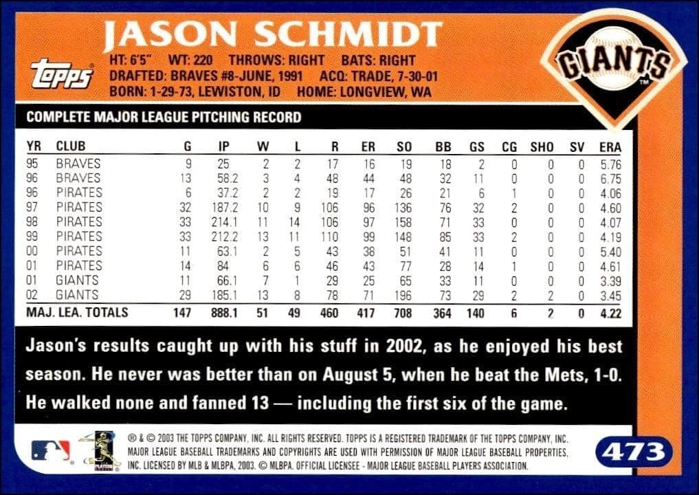 Jason Schmidt - Back