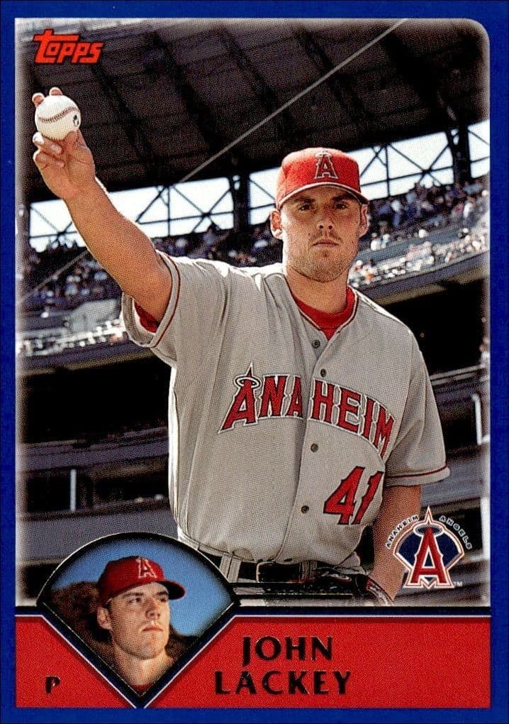 2003 Topps Series 2 John Lackey #596 trading card
