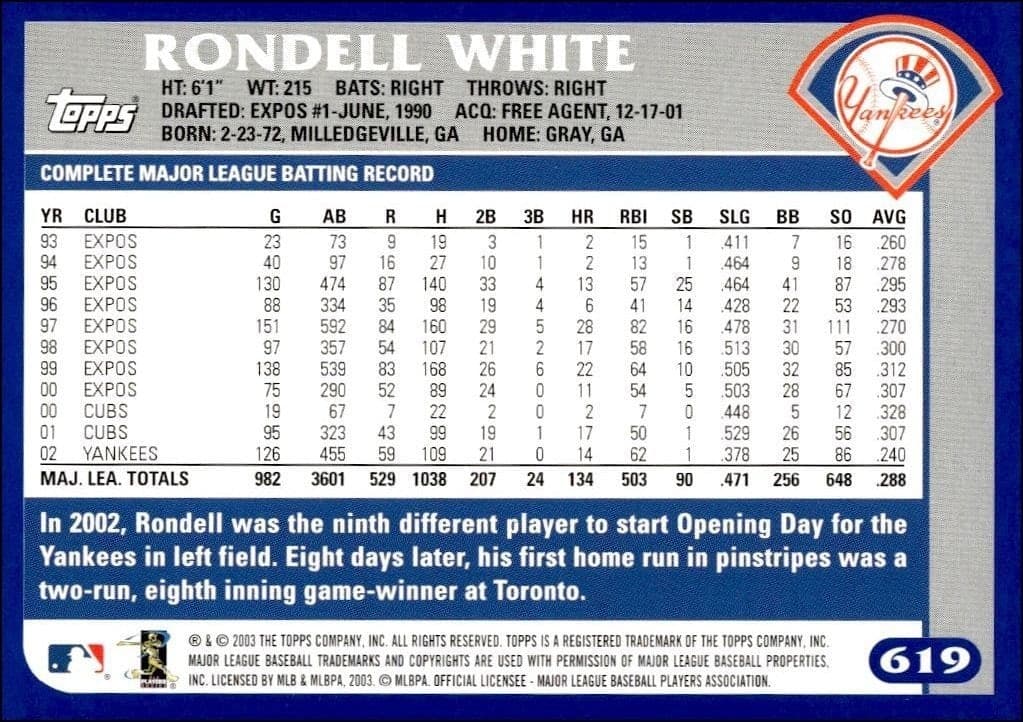 Rondell White - Back