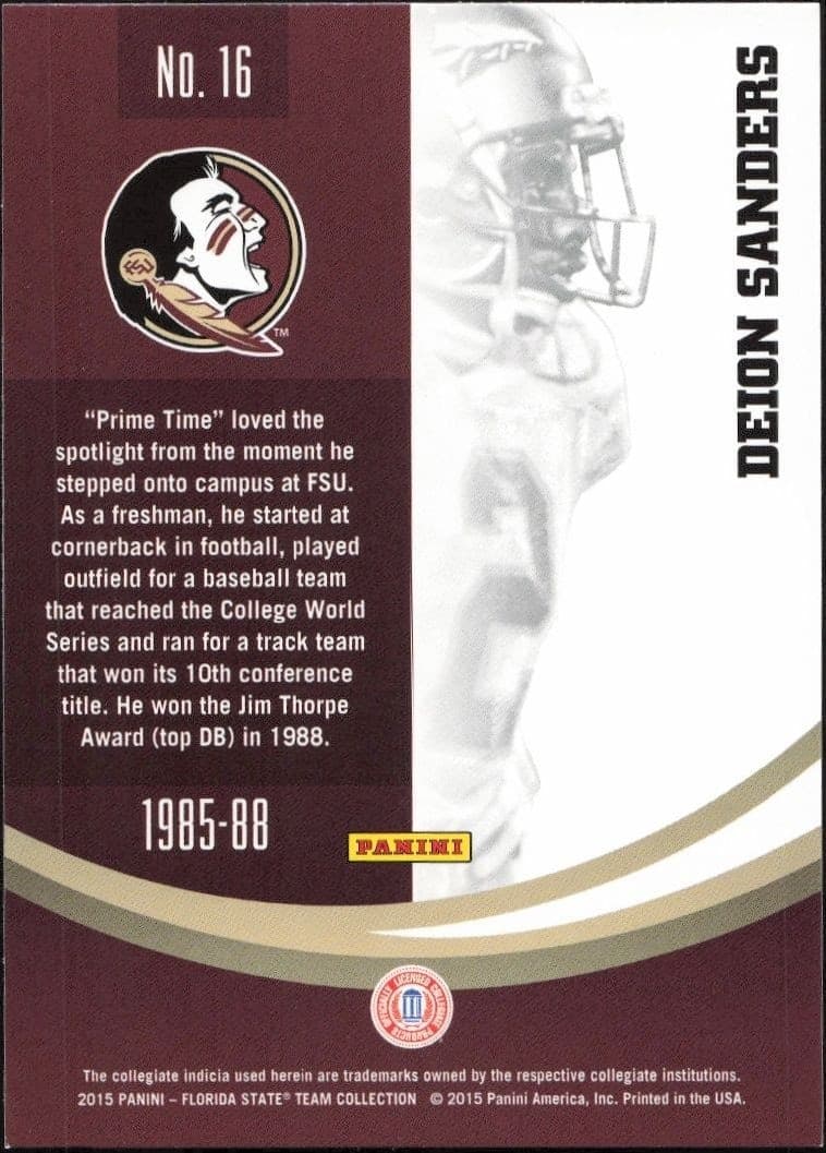 Deion Sanders - Back