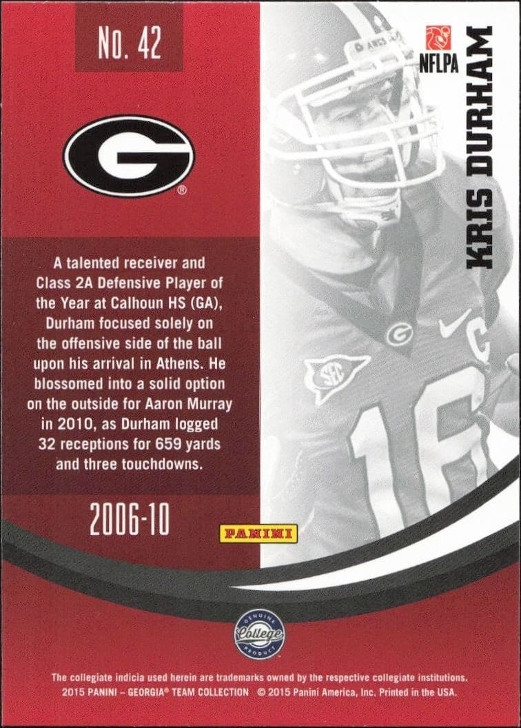 Kris Durham - Back