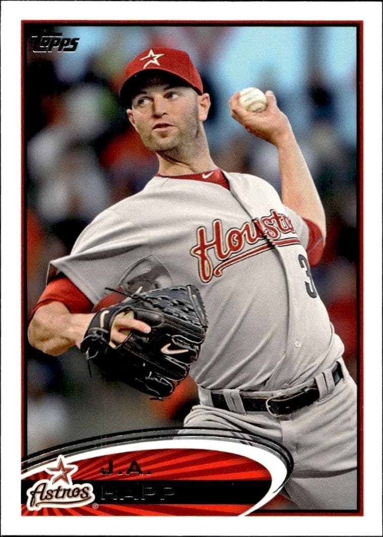 2012 Topps Series 2 J.A. Happ #560 trading card