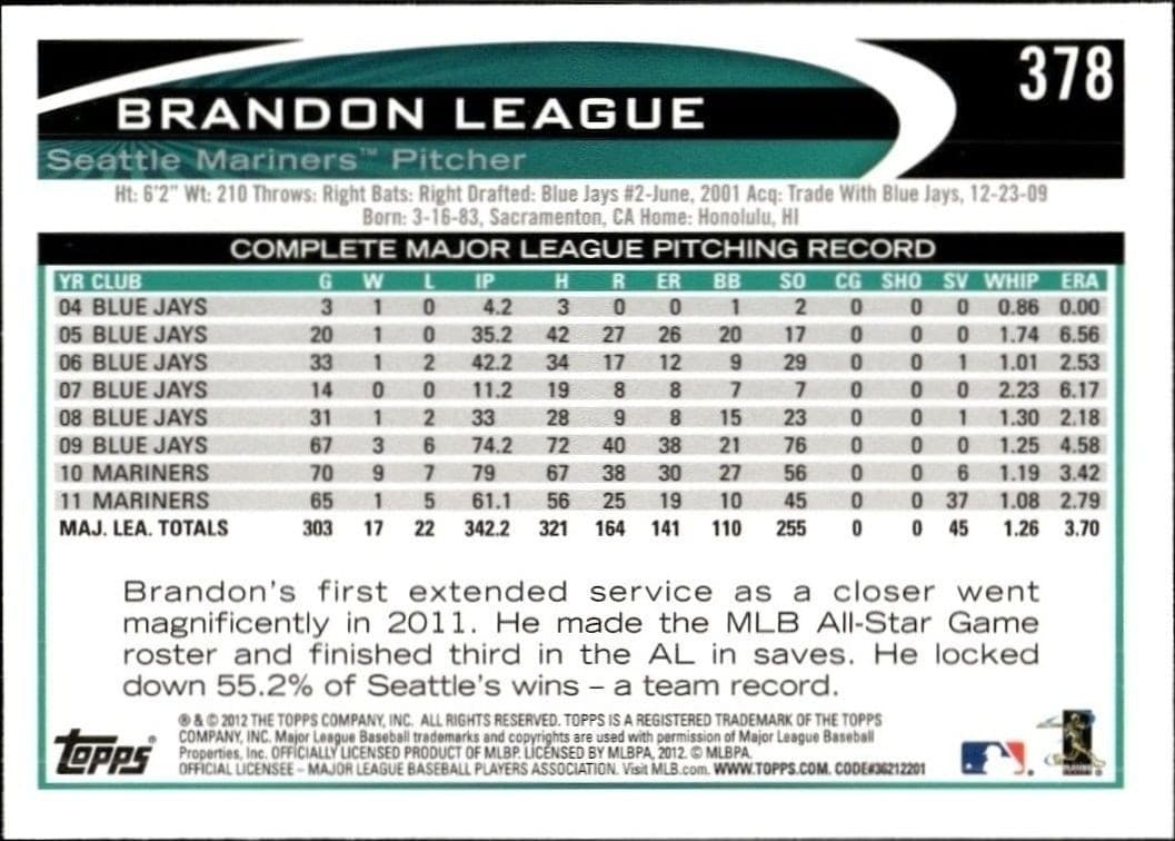 Brandon League - Back