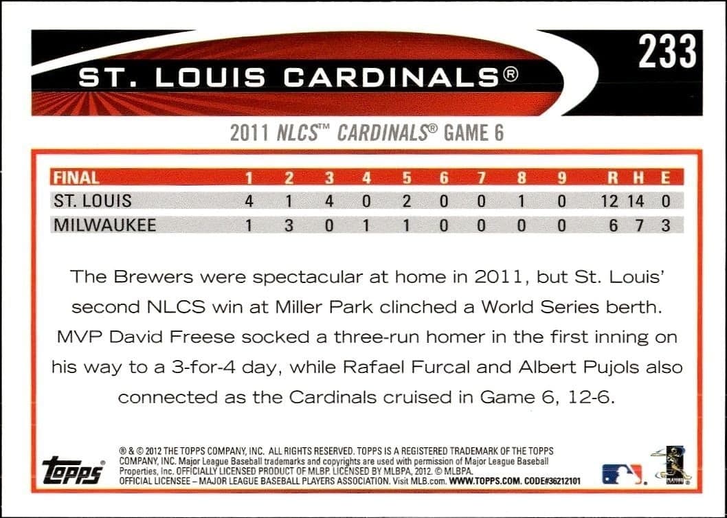St. Louis Cardinals - Back