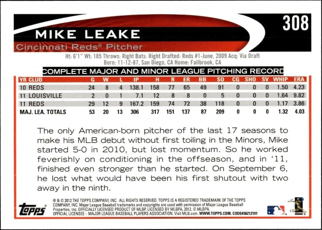Mike Leake - Back