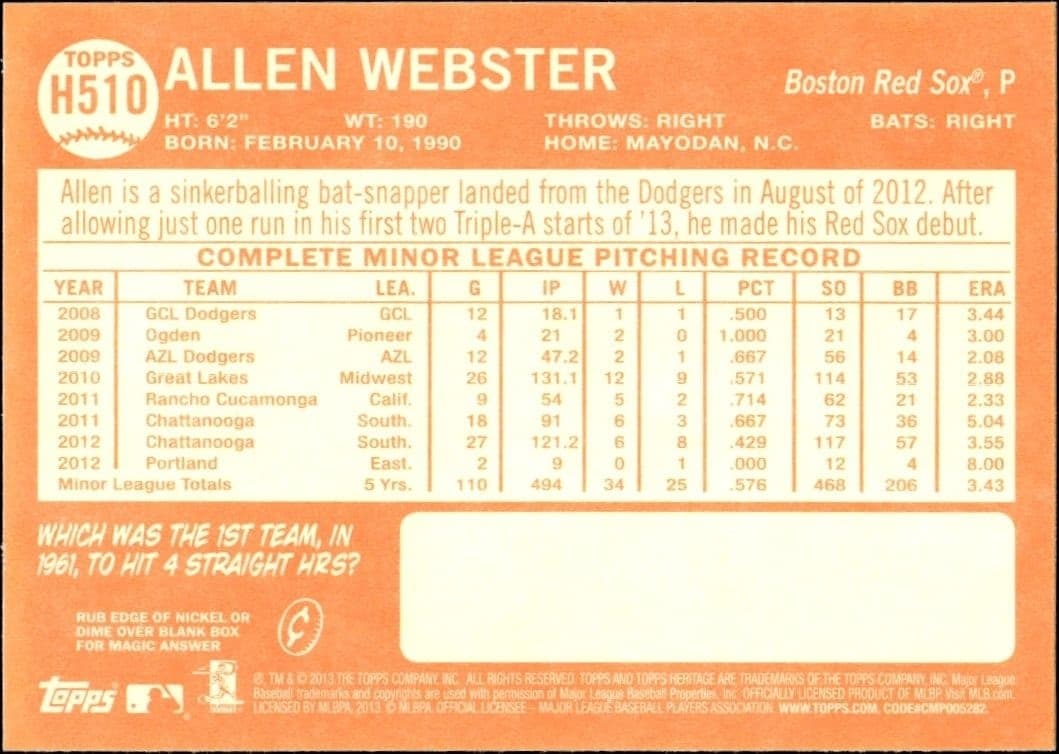 Allen Webster - Back