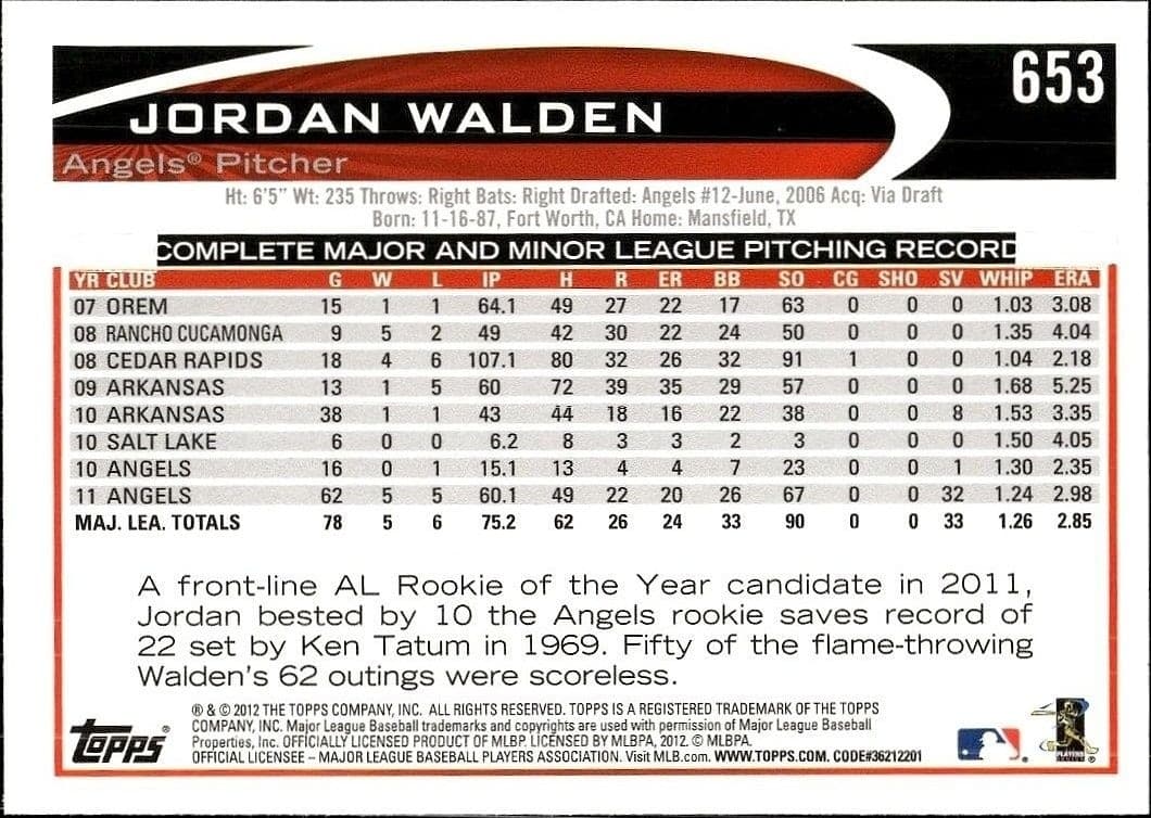 Jordan Walden - Back