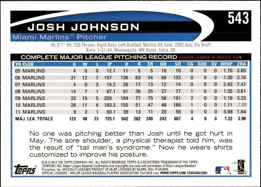 Josh Johnson - Back
