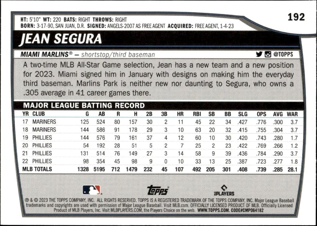 Jean Segura - Back