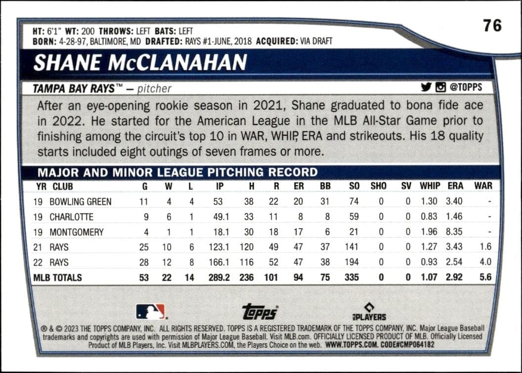 Shane McClanahan - Back