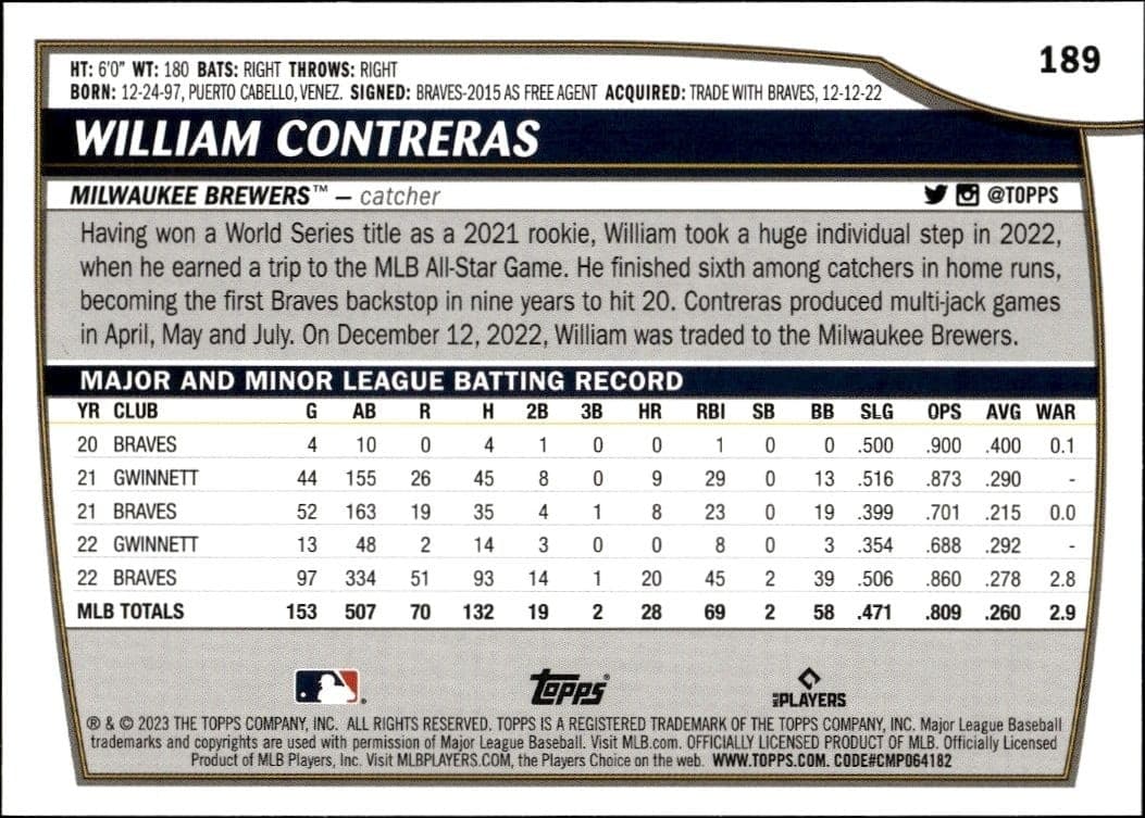 William Contreras - Back