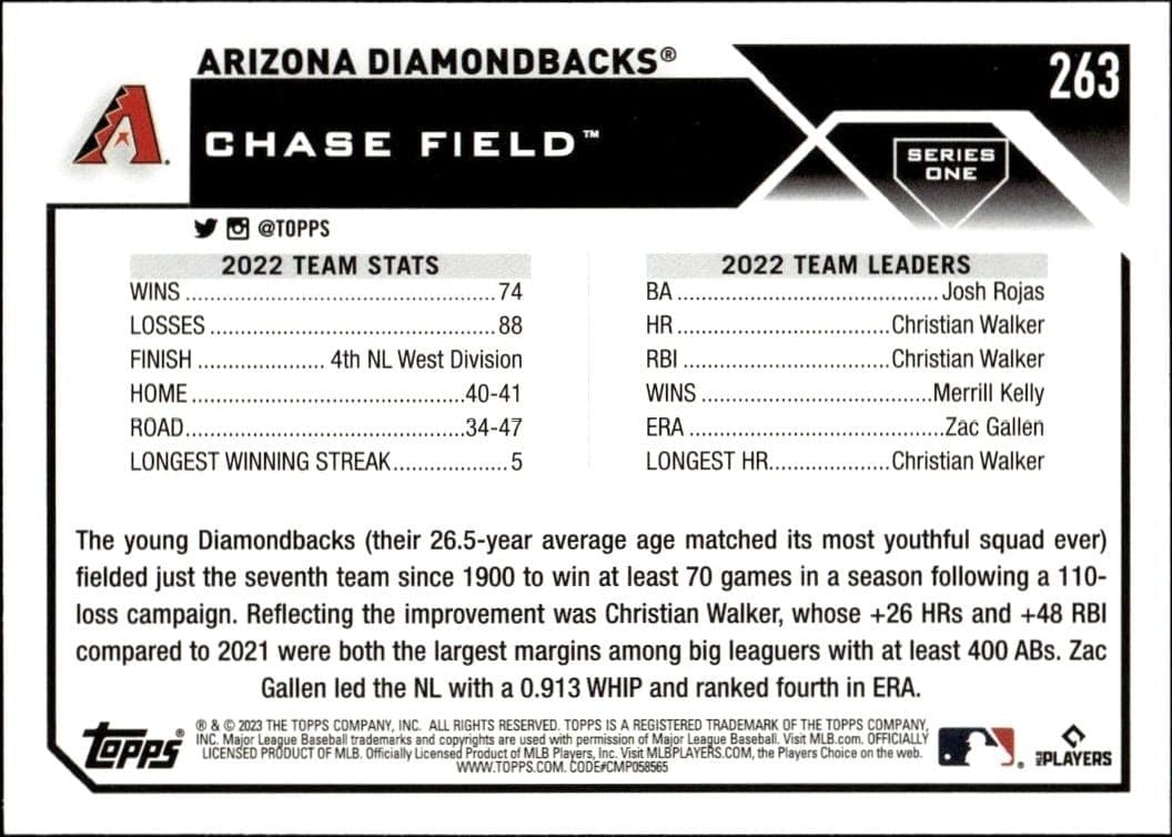 Arizona Diamondbacks - Back