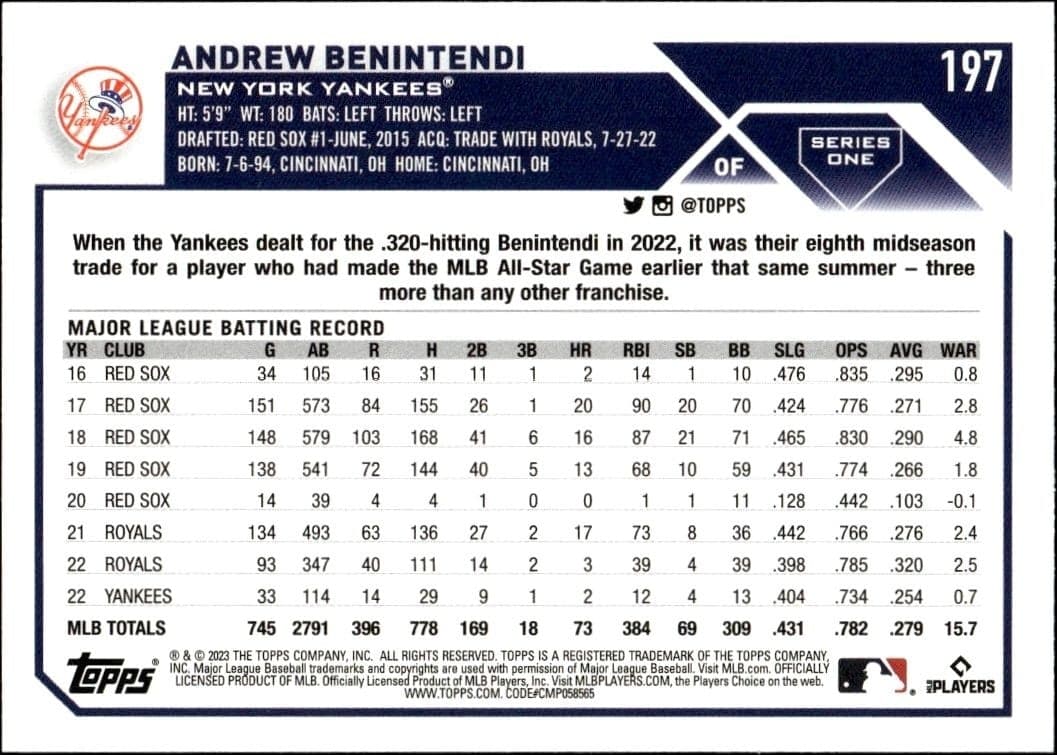 Andrew Benintendi - Back