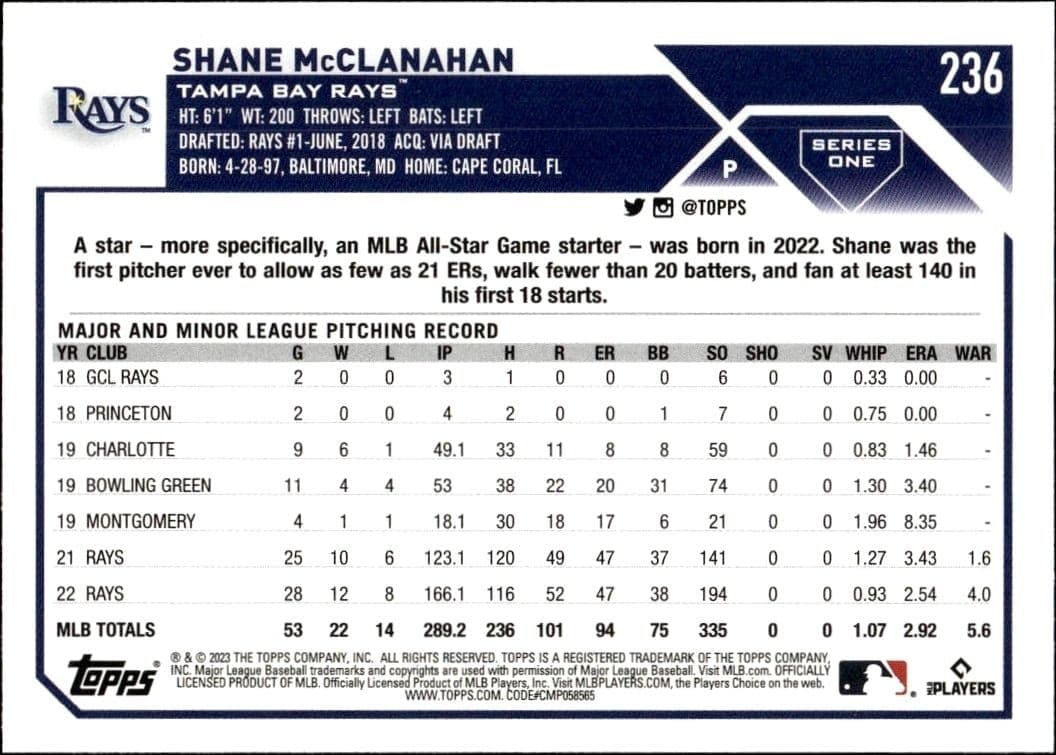 Shane McClanahan - Back