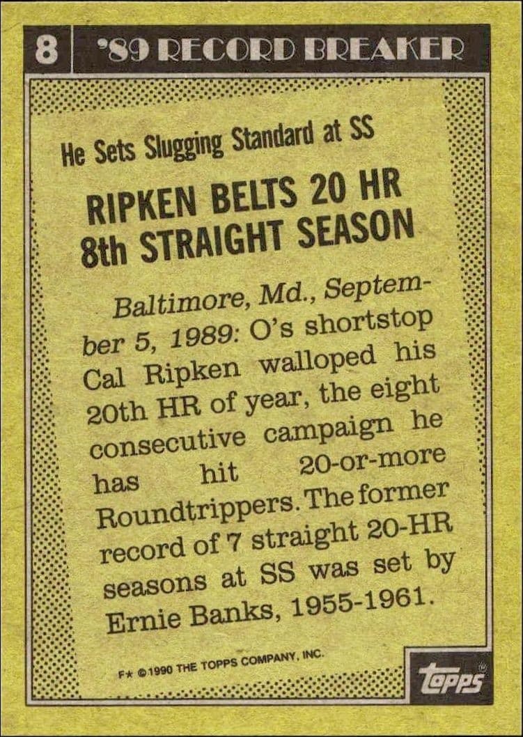 Cal Ripken - Back