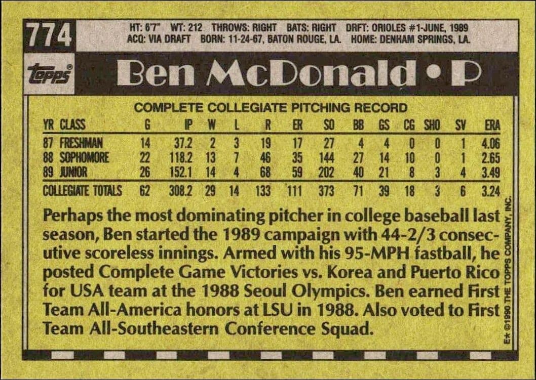 Ben McDonald - Back
