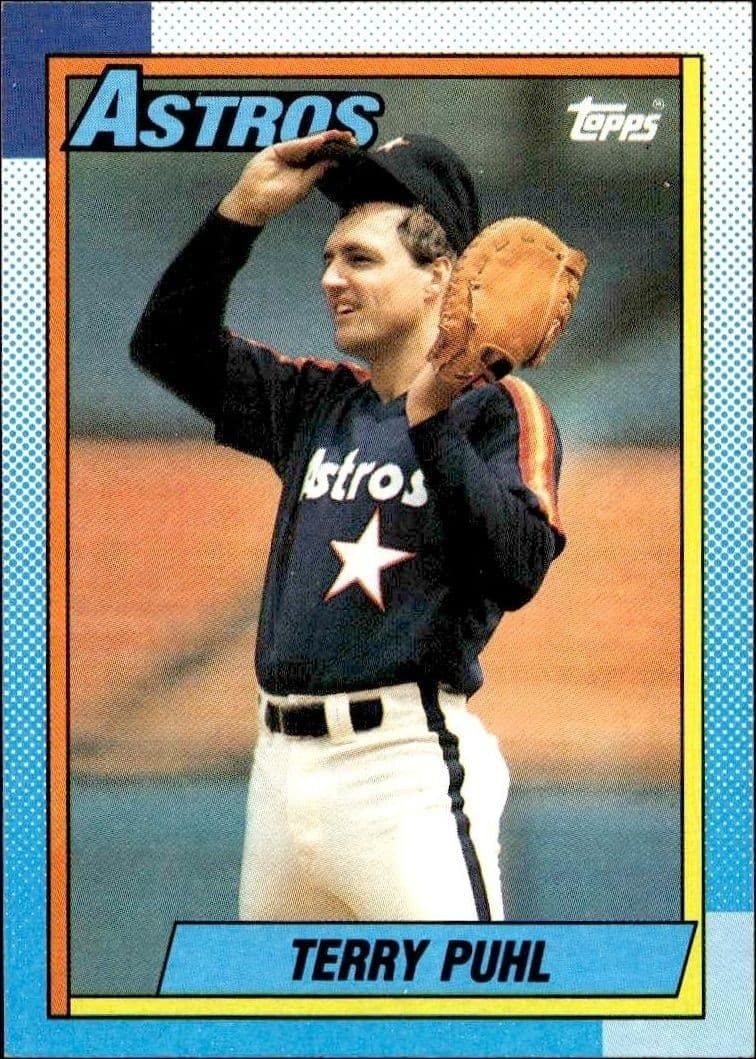 1990 Topps Terry Puhl #494 trading card