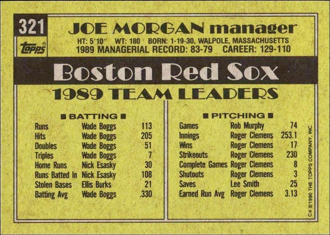Joe Morgan - Back