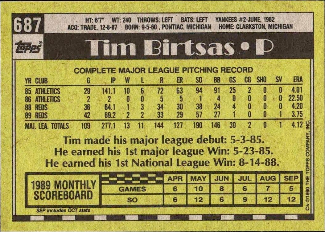 Tim Birtsas - Back