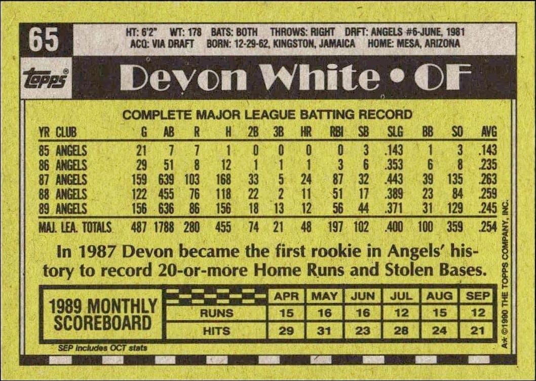 Devon White - Back