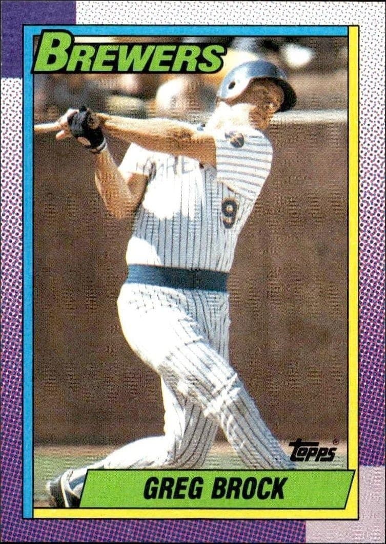 1990 Topps Greg Brock #139 trading card