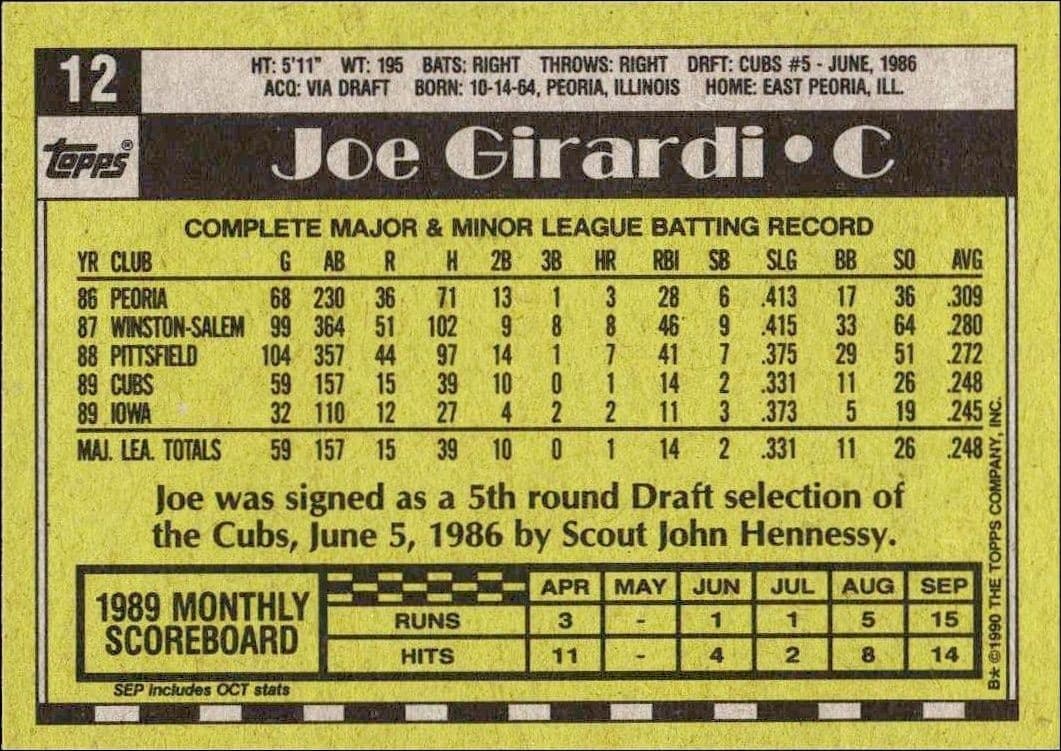 Joe Girardi - Back