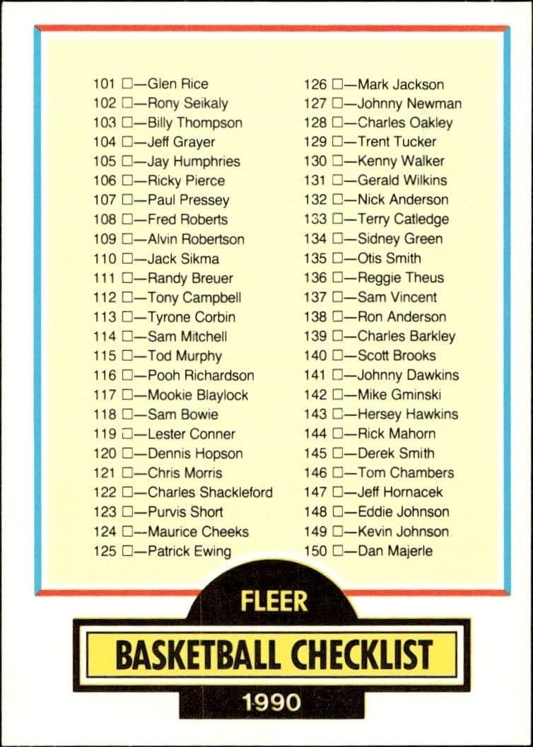 Checklist - Front
