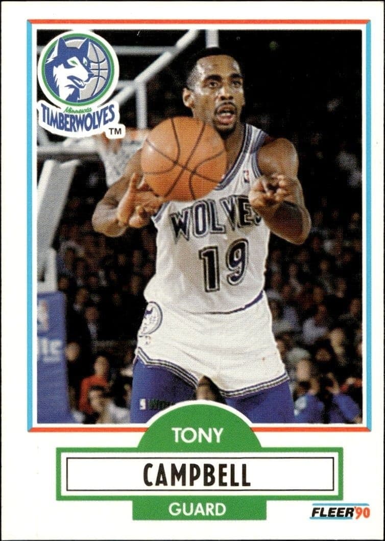1990-91 Fleer Tony Campbell #112 trading card