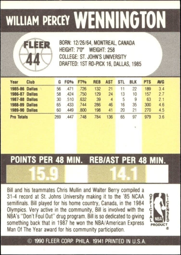 Bill Wennington - Back