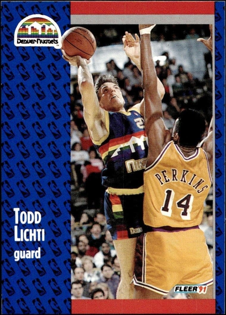 1991-92 Fleer Todd Lichti #51 trading card