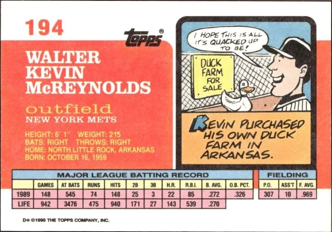 Kevin McReynolds - Back