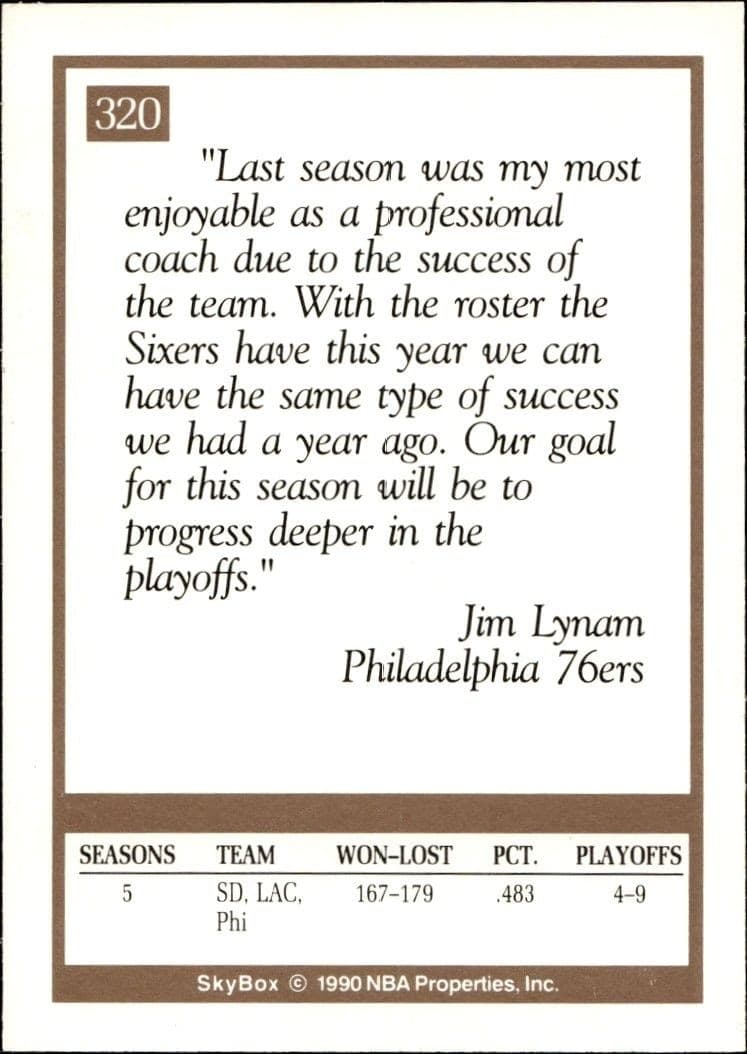 Jim Lynam - Back