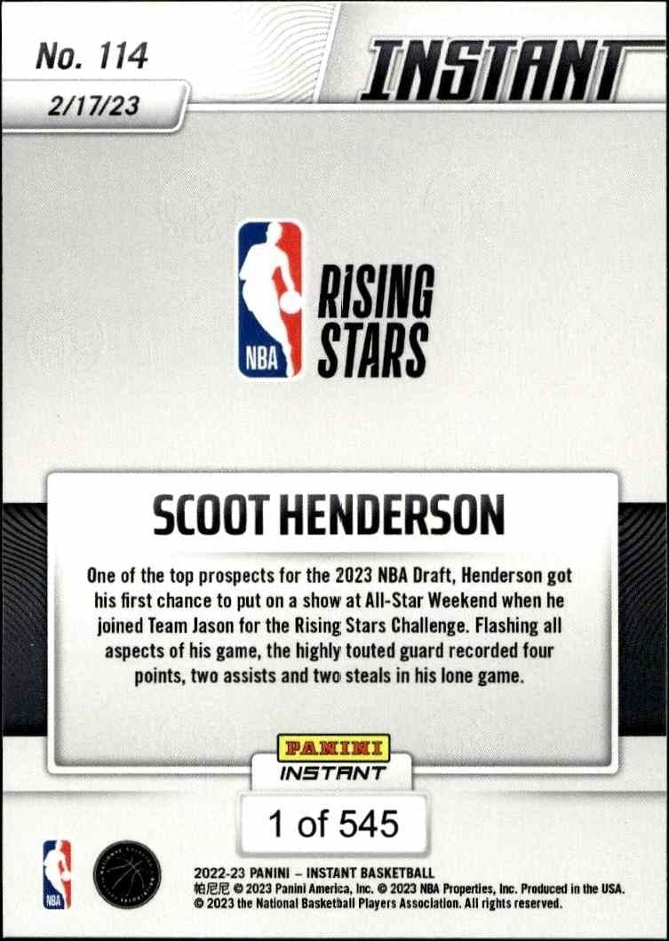 Scoot Henderson - Back