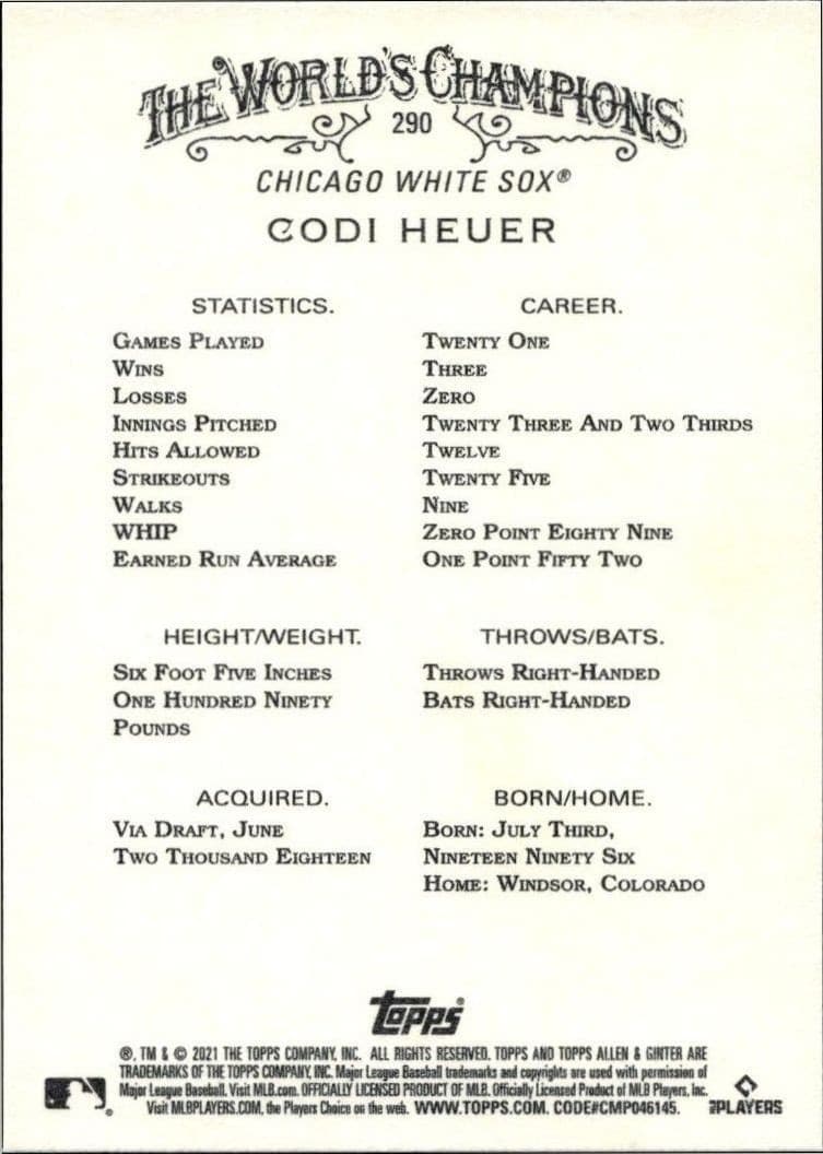 Codi Heuer - Back