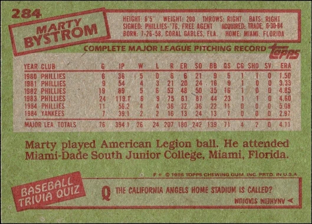 Marty Bystrom - Back