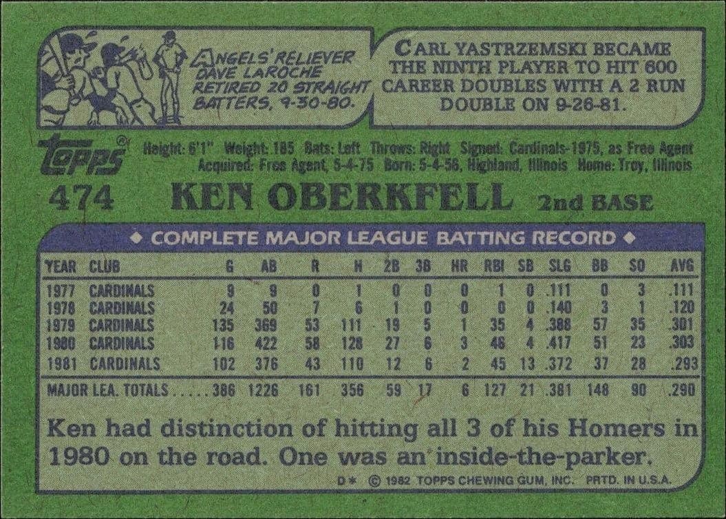Ken Oberkfell - Back