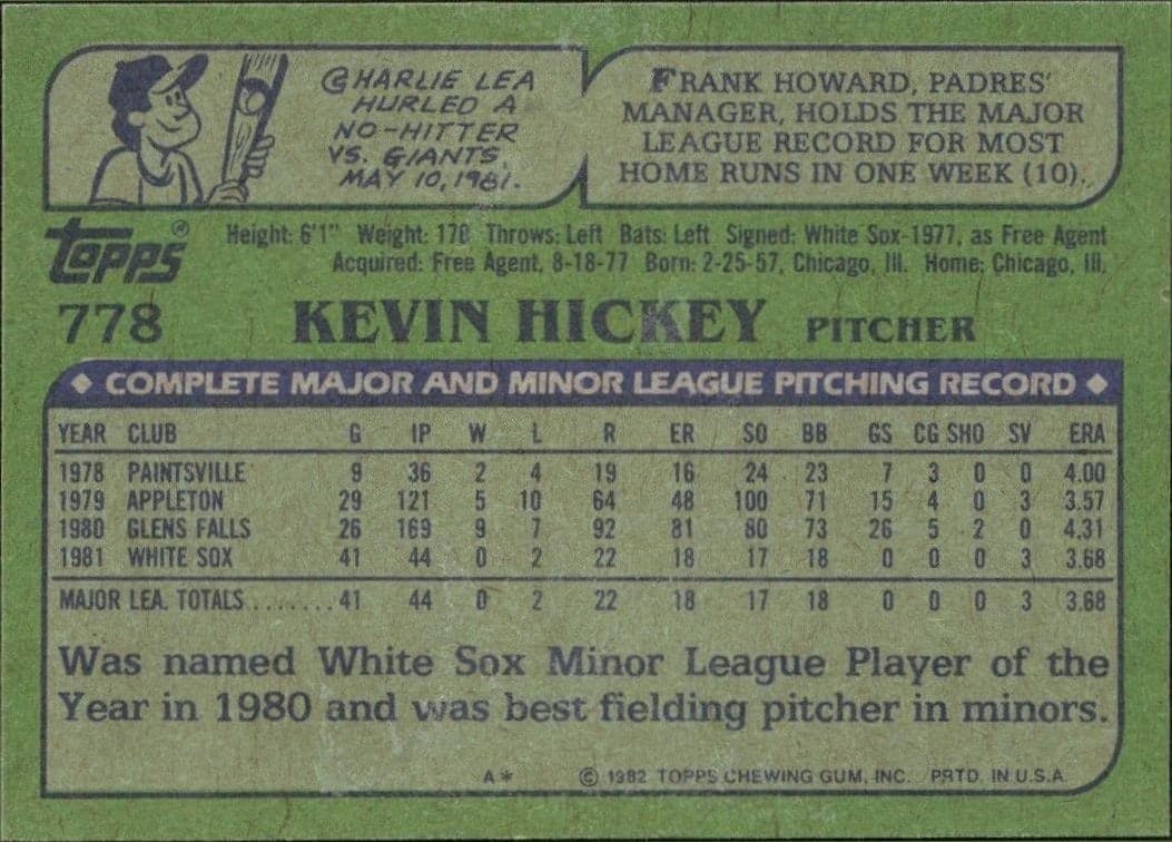 Kevin Hickey - Back