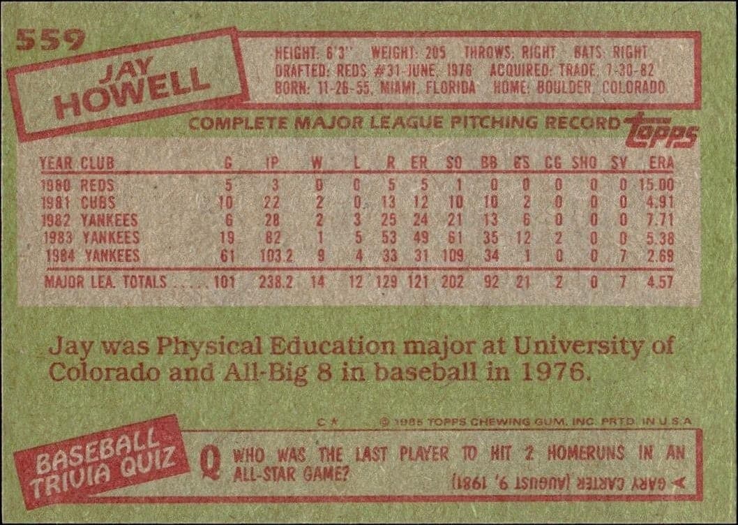 Jay Howell - Back