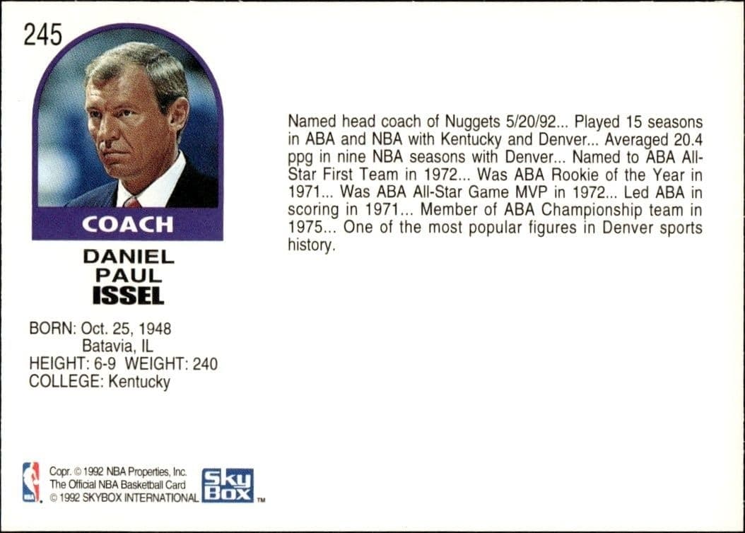 Dan Issel - Back