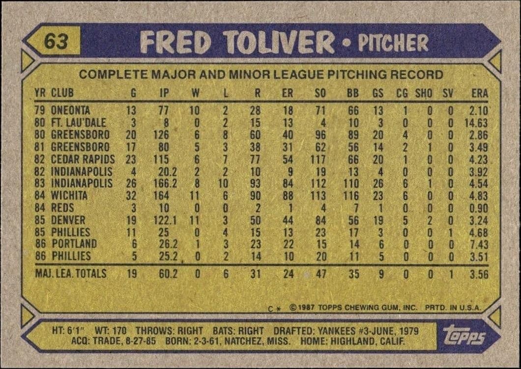 Fred Toliver - Back