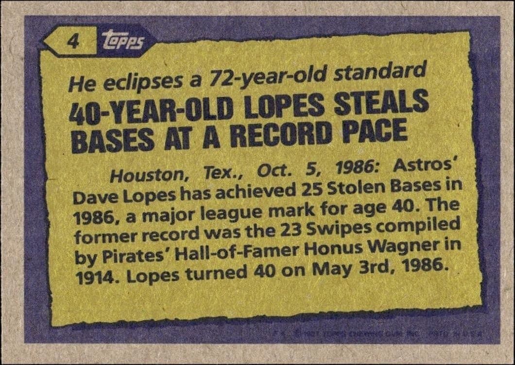 Dave Lopes - Back