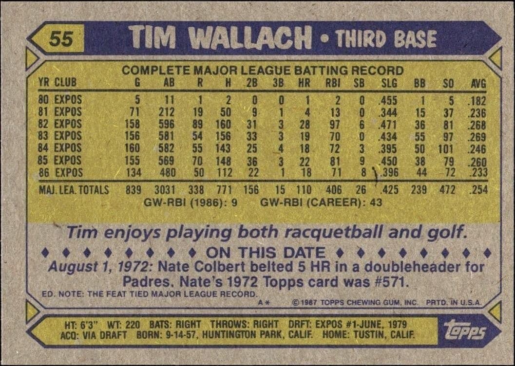 Tim Wallach - Back