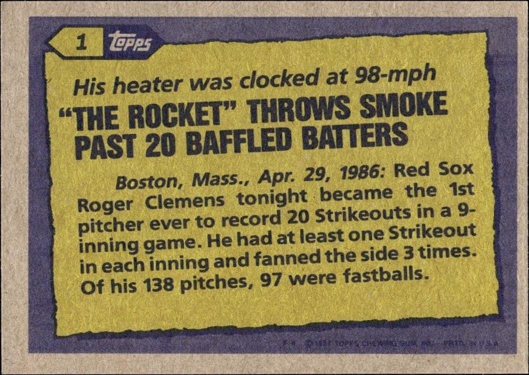 Roger Clemens - Back