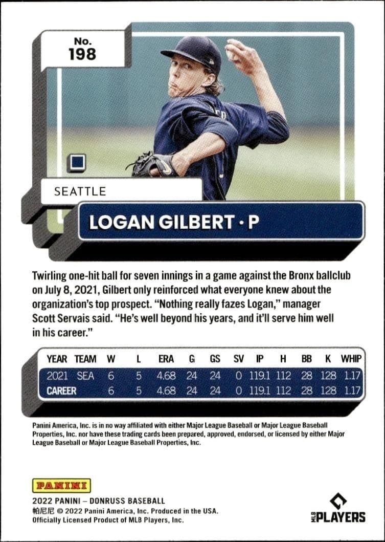 Logan Gilbert - Back