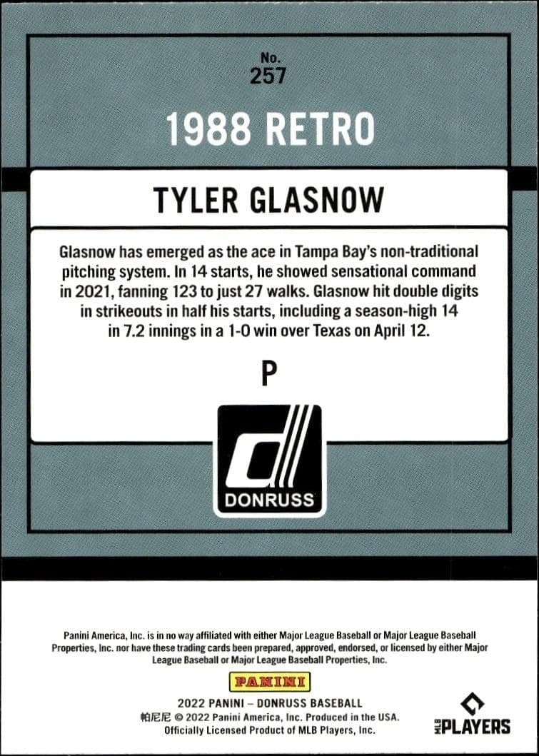 Tyler Glasnow - Back